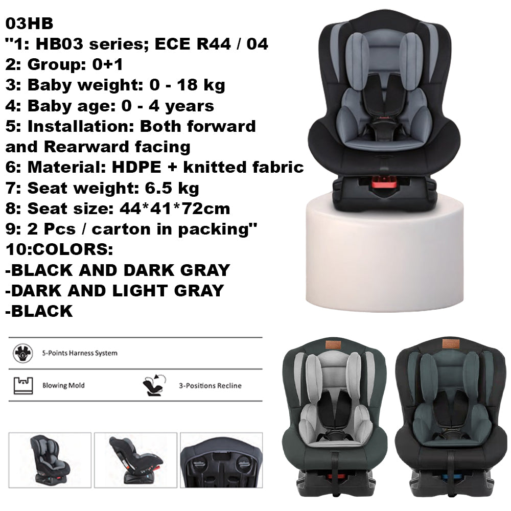 Multi-Position Recline Safety Car Seat – Comfort Edition