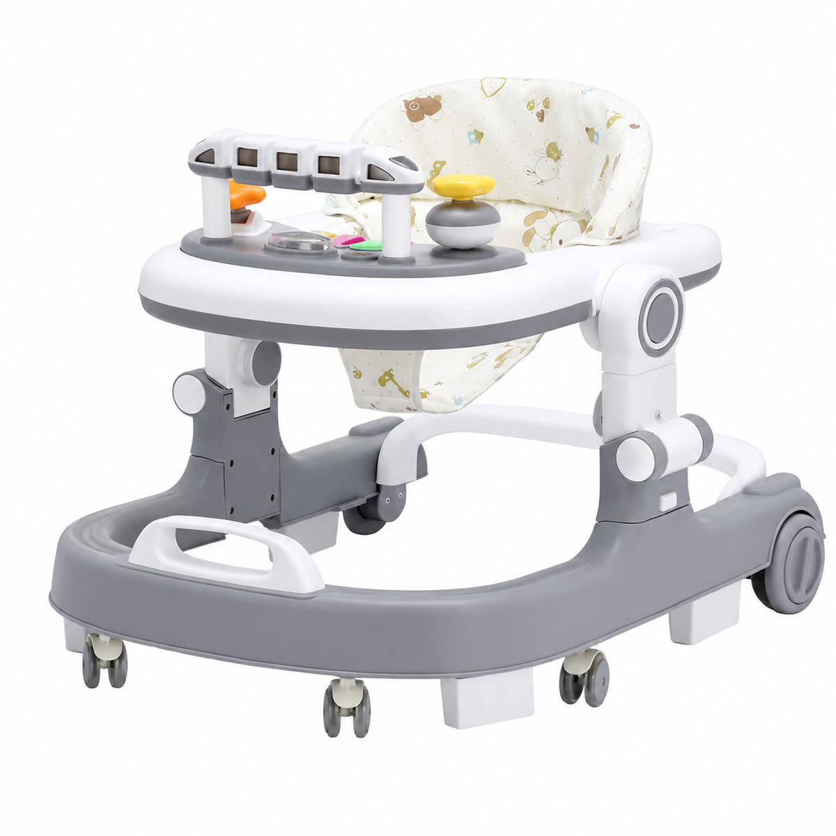 Smooth adjustable baby walker