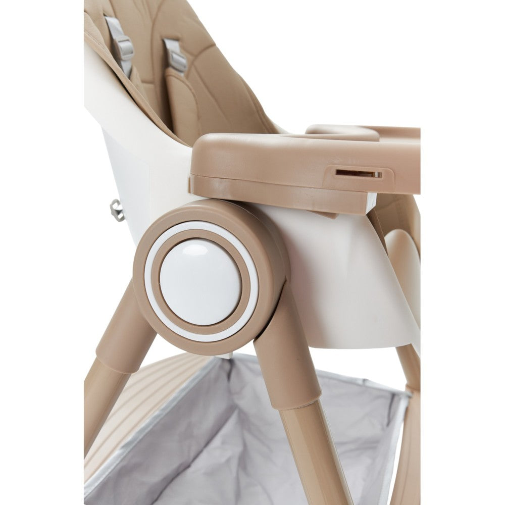 Multi-Stage Convertible Baby High Chair with Removable Tray & Storage Basket