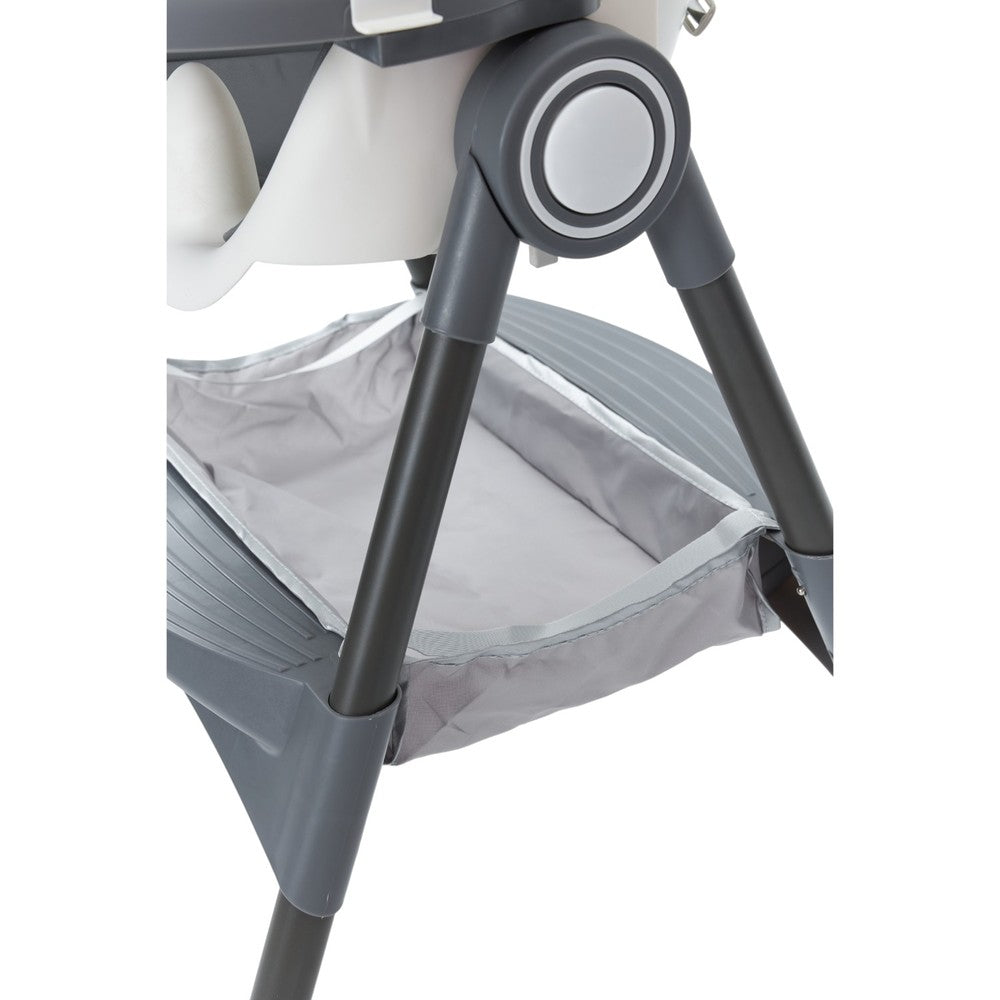 Multi-Stage Convertible Baby High Chair with Removable Tray & Storage Basket
