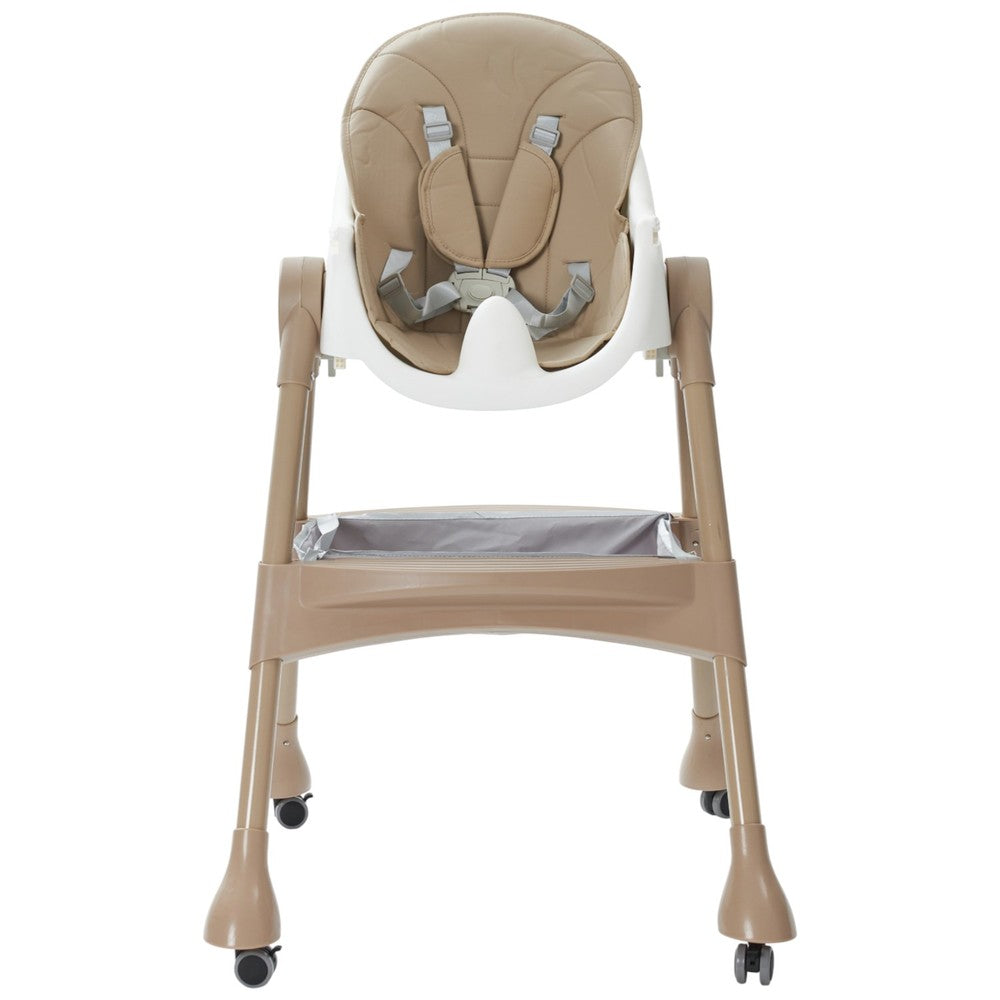 Multi-Stage Convertible Baby High Chair with Removable Tray & Storage Basket