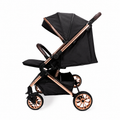 Luxury Rose Gold & Black Baby Stroller