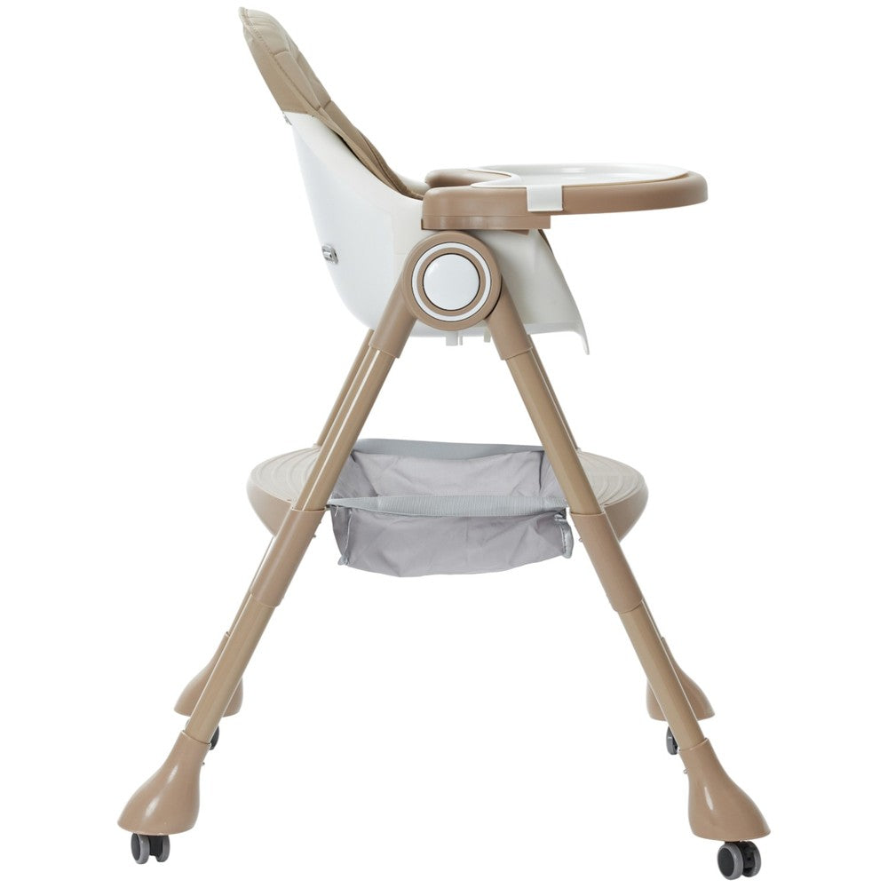 Multi-Stage Convertible Baby High Chair with Removable Tray & Storage Basket