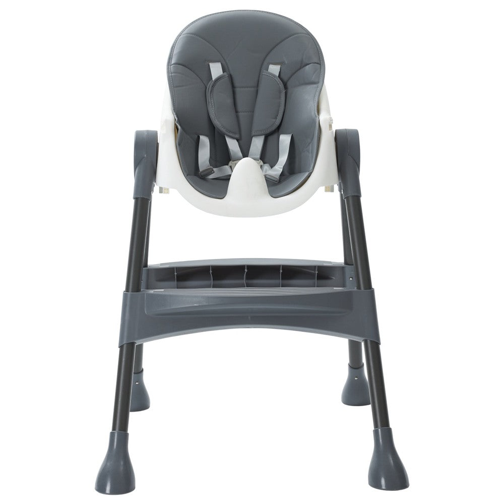 Multi-Stage Convertible Baby High Chair with Removable Tray & Storage Basket
