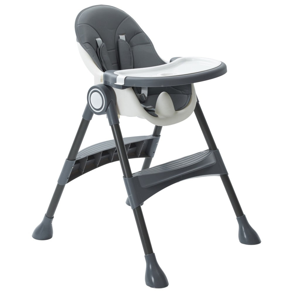 Multi-Stage Convertible Baby High Chair with Removable Tray & Storage Basket