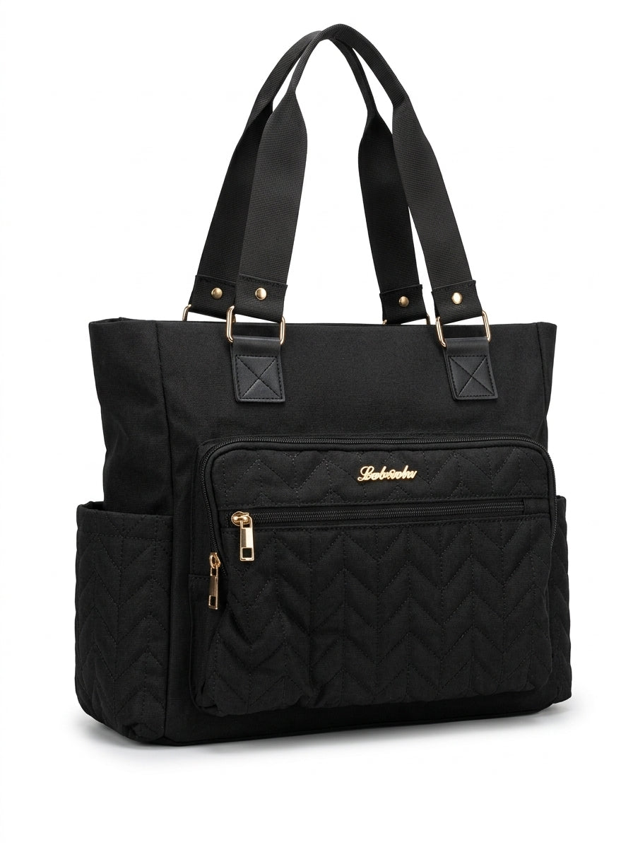 Multi-Pocket Diaper Tote Bag – Large Capacity Travel Baby Organizer