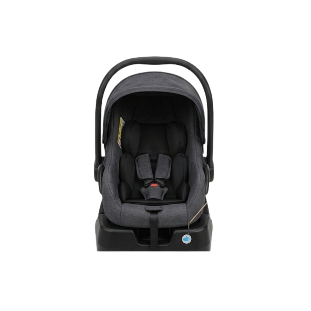 Newborn to Infant Safety Car Seat with Stay-in-Car Base – Lightweight Portable Baby Carrier with Canopy