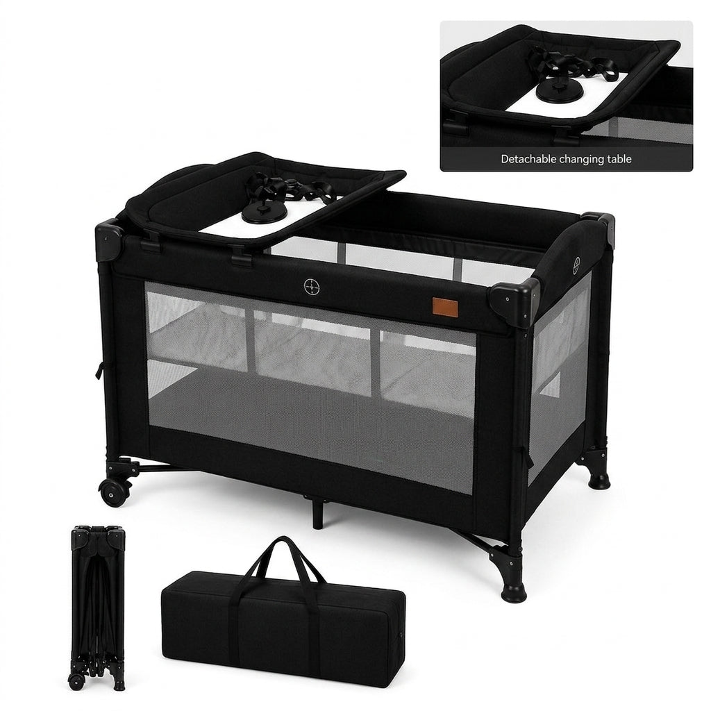 Compact 3-in-1 Portable Baby bed with Changing Table