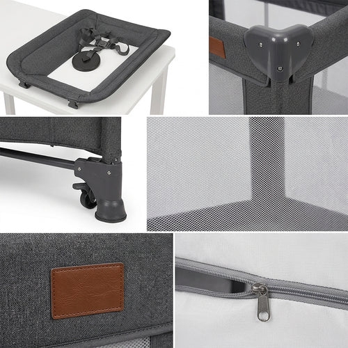 3-in-1 Portable Baby Cot with Changing Table